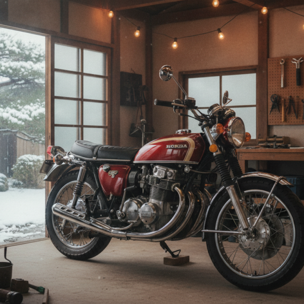 旧車バイクの冬支度：寒さに負けない快適走行と愛車の長期保管術