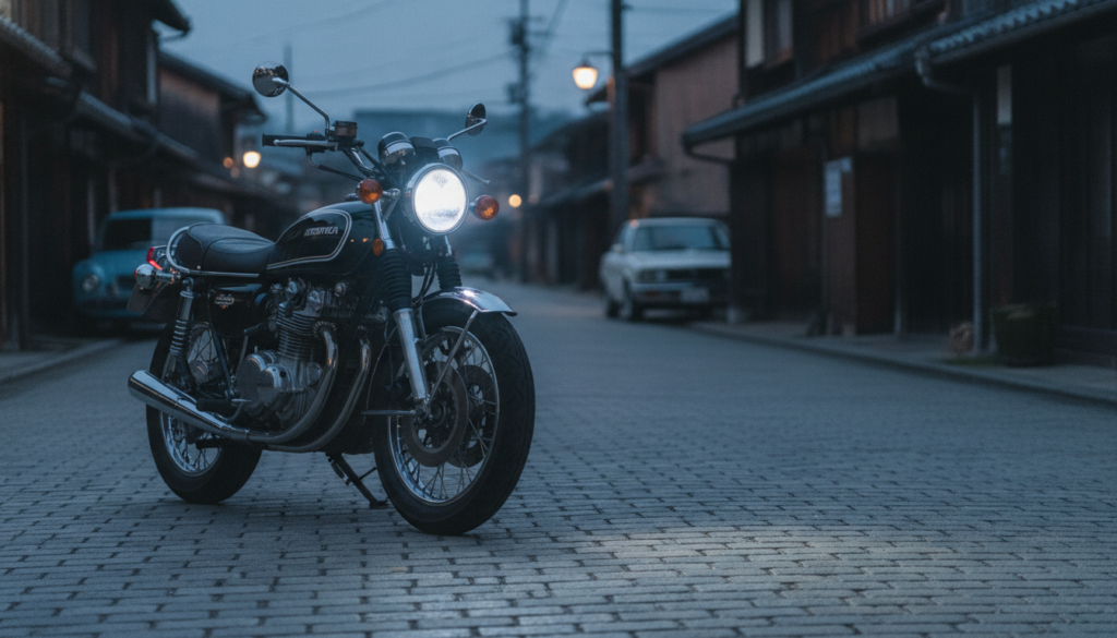 投稿についてもっと詳しく 旧車バイクの「暗いヘッドライト」を安全に明るく！夜間走行の不安を解消する対策