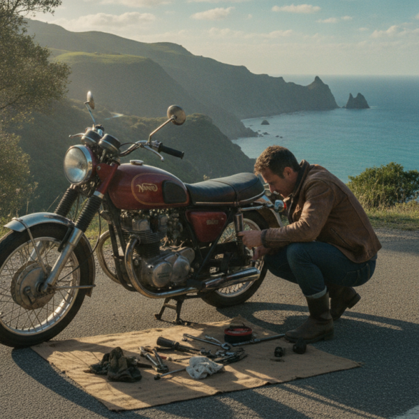 旧車バイクの出先トラブル、もう焦らない！プラグ被り・バッテリー上がりの緊急対処法