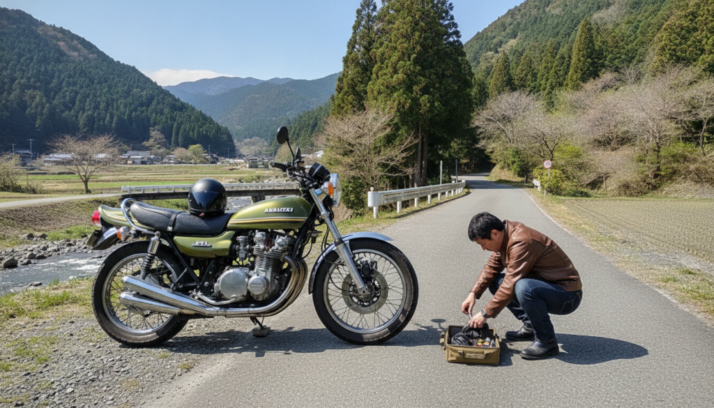 投稿についてもっと詳しく 旧車バイクの出先トラブルを乗り切る！最小限の工具でできる応急処置