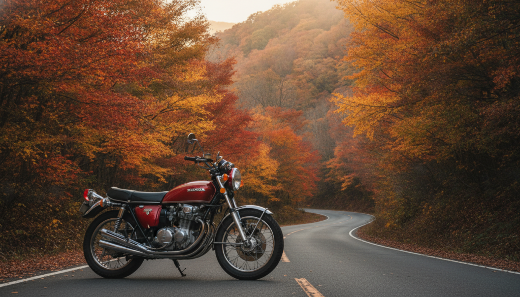 投稿についてもっと詳しく 旧車バイクで巡る秋の絶景：ベテランが推す隠れた名道と立ち寄りスポット